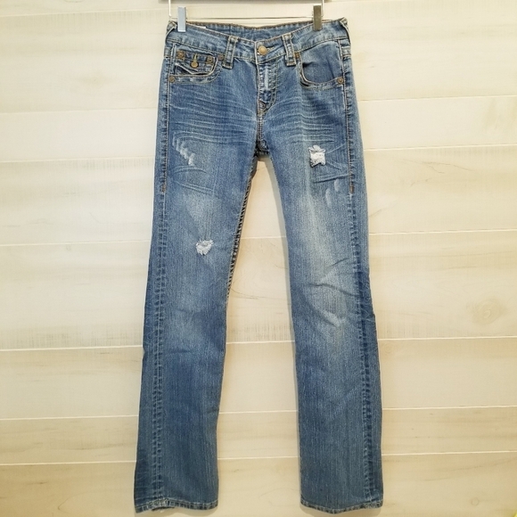 {27} True Religion Billy Dark Hallow First Edition Jeans Women's - Picture 2 of 16